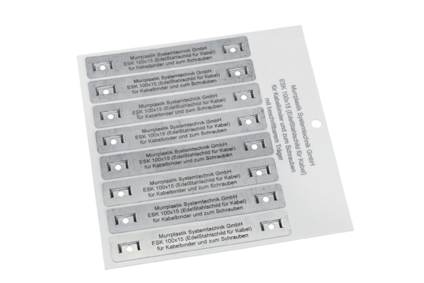 Таблички для маркировки кабелей ESK из нержавеющей стали