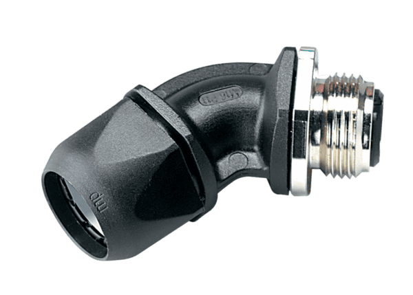 Тип DVW 45° (поворачивающийся на 360° фитинг, металлическая резьба)